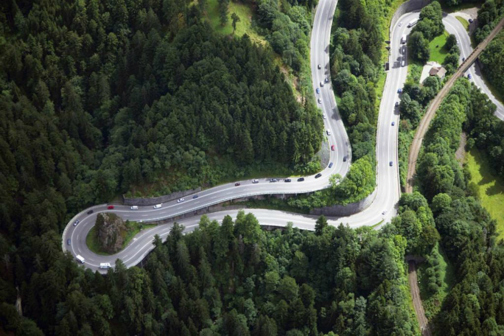 Winding road through Germany's Black Forest